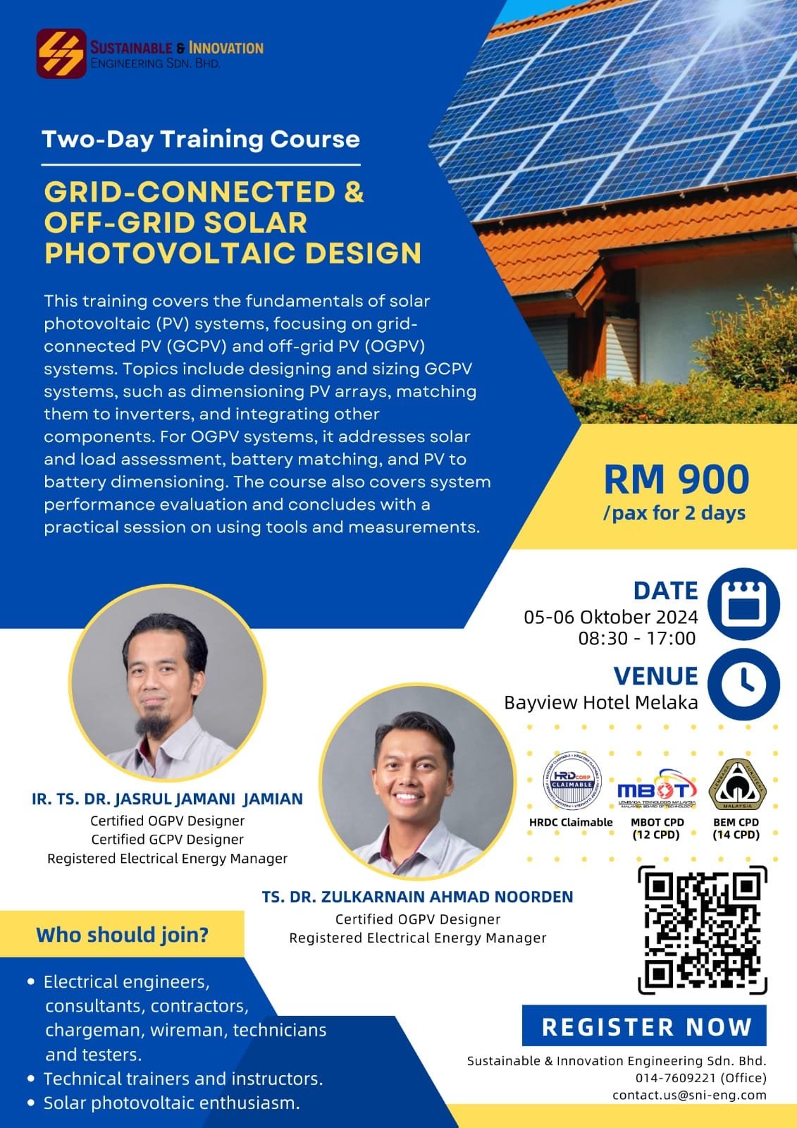 Oktober 2024: GCPV & OGPV Solar PV Design