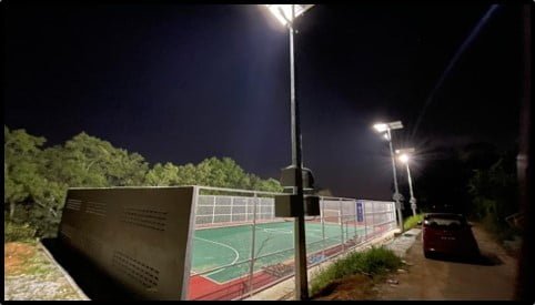Installation of Off-grid Solar PV System for Auto-timer Spotlight at MBIP Futsal Court, Gelang Patah